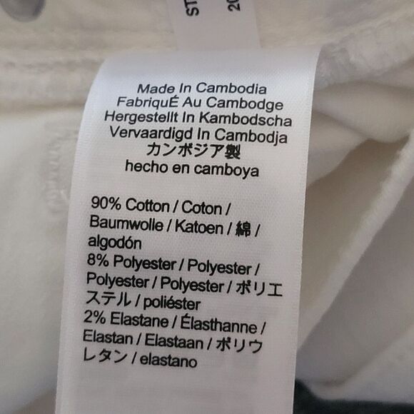 J.Crew 10" Demi-Boot Crop Jean in White Wash Size 26 NWT BQ298 - Picture 8 of 9